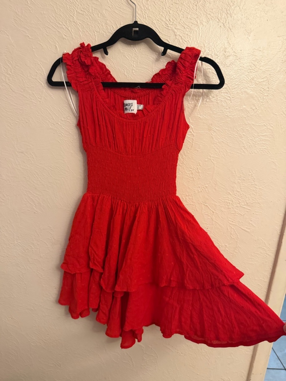 Princess Polly Red Ruffle Dress - Picture 2 of 6